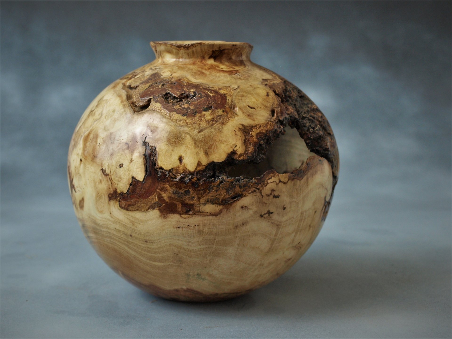 Honey locust burl hollow form