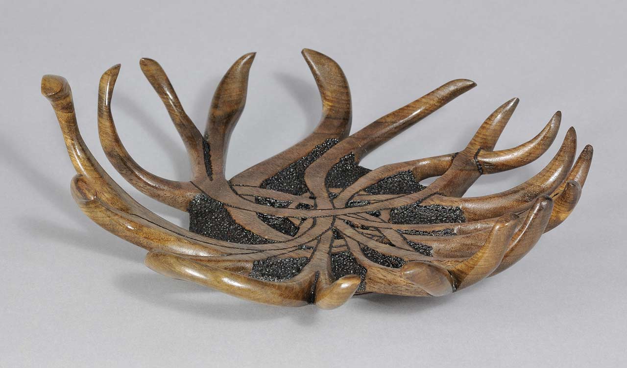 Intertwined Free Form Walnut Bowl