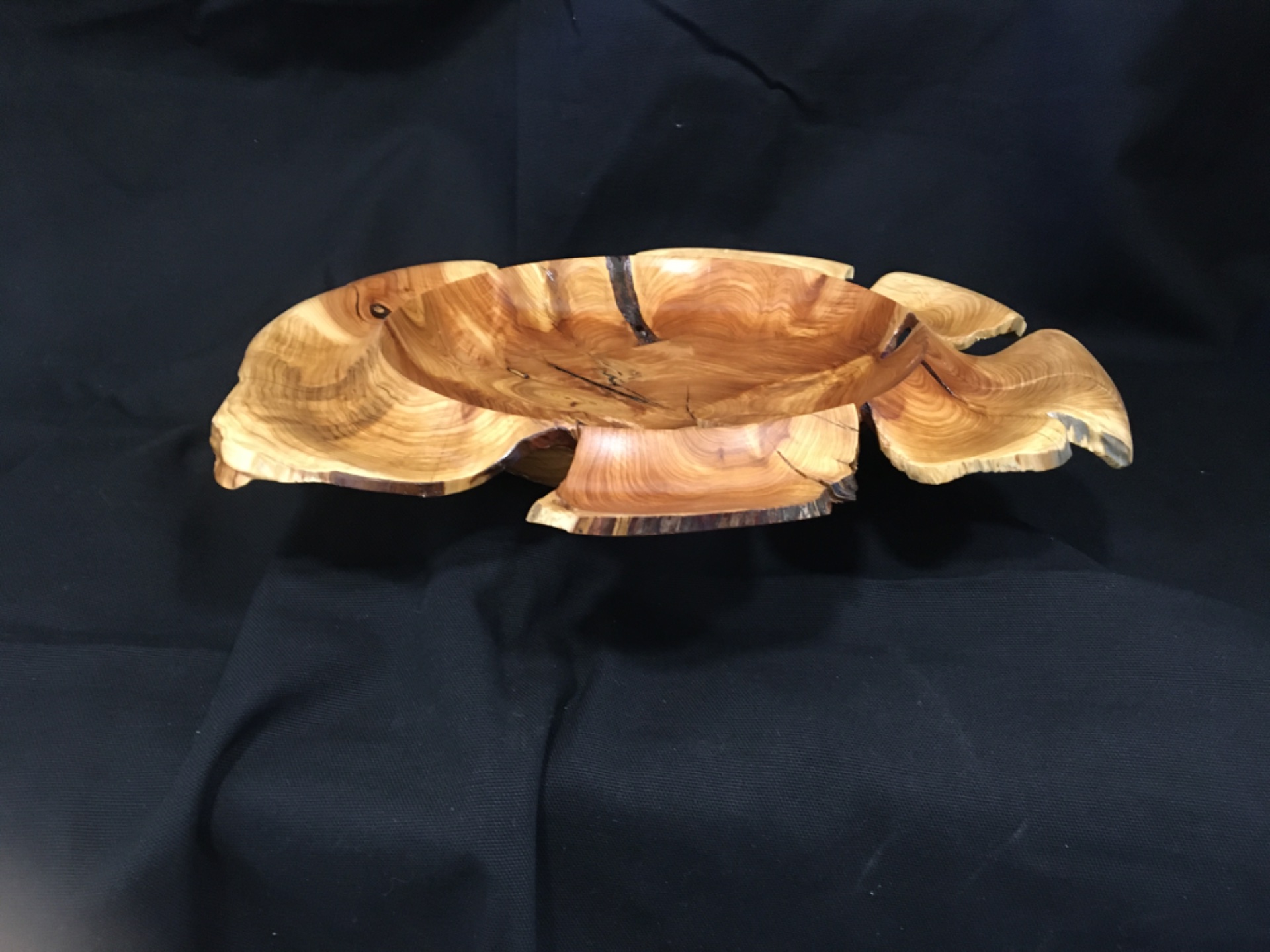 Juniper live edge winged dish 14” x 1.5”