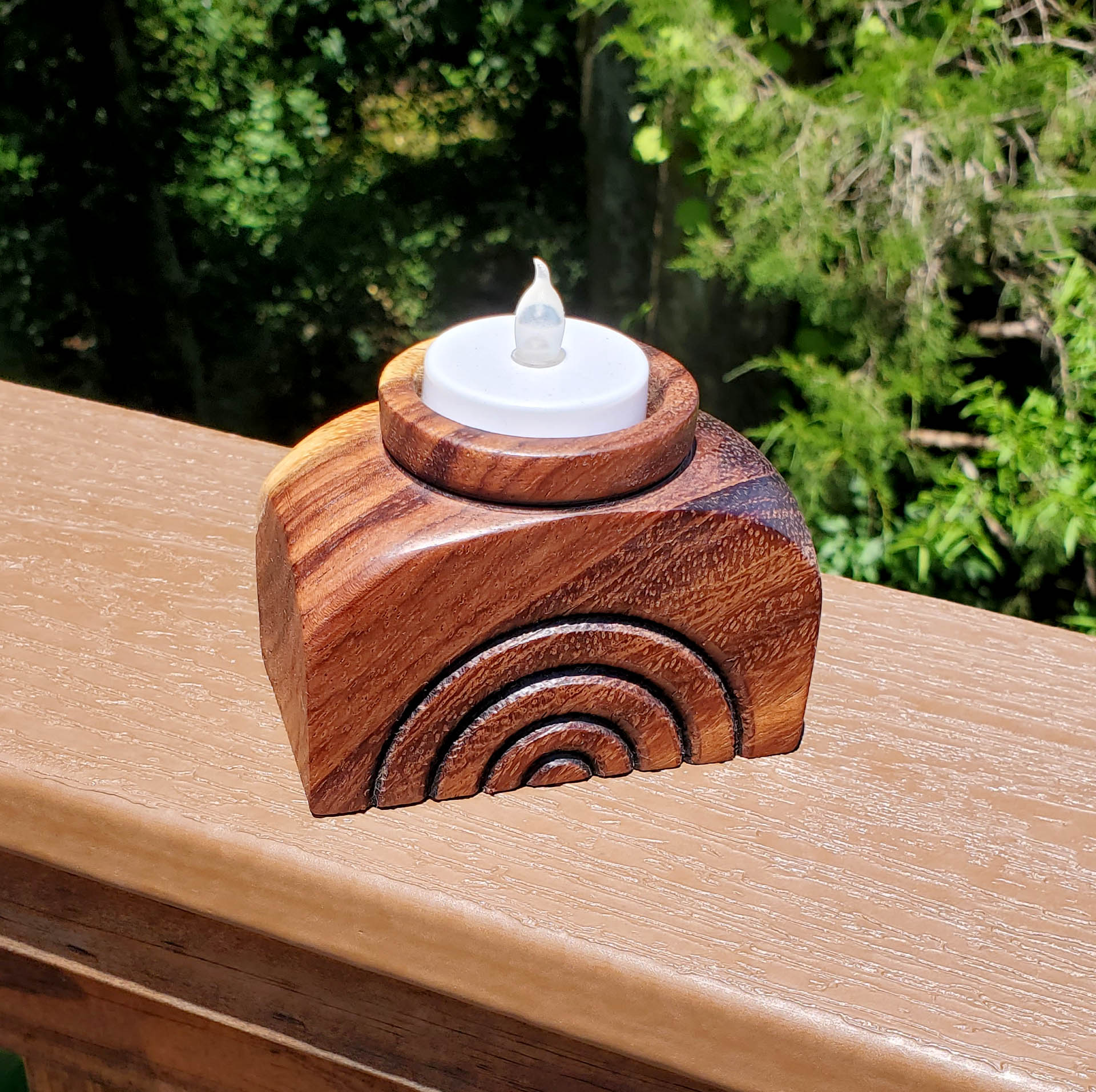 Koa Candle Holder