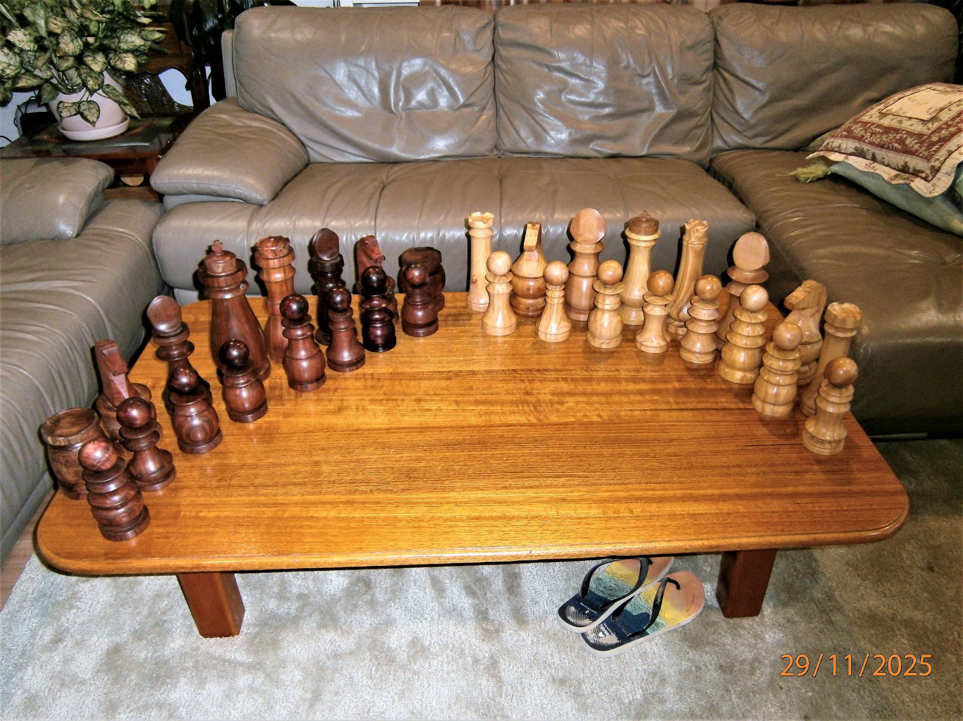 large mixed form chess set