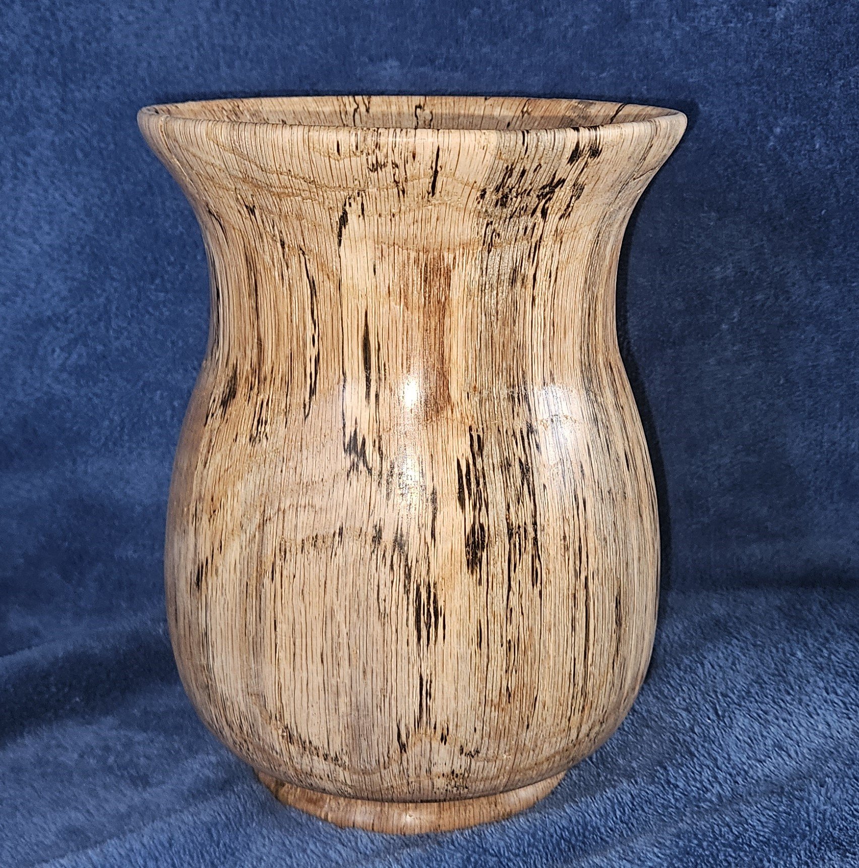 large spalted oak vase