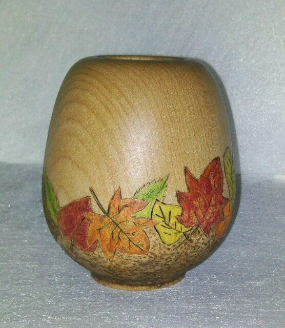 Leaves on vase