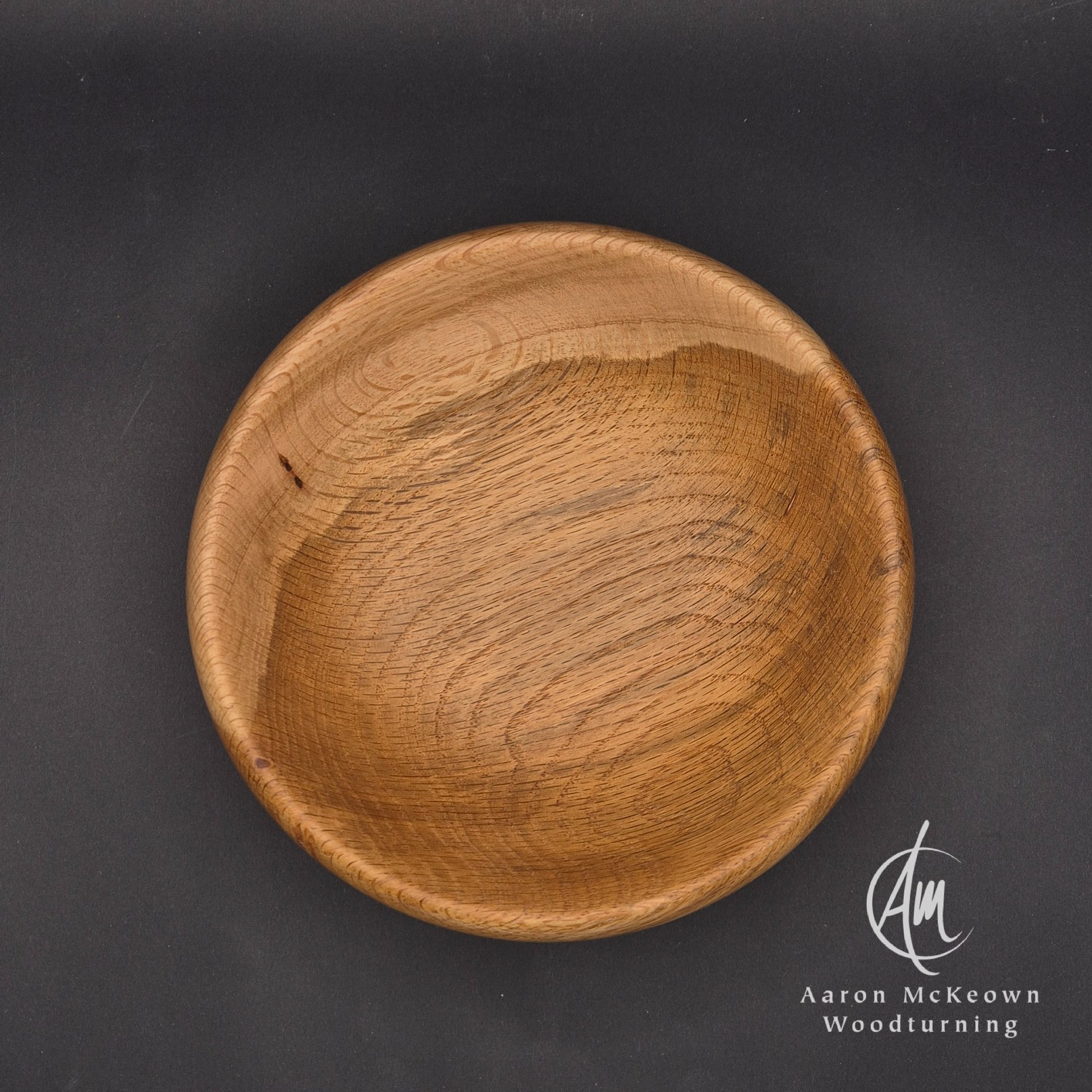 Lightly spalted oak small bowl.