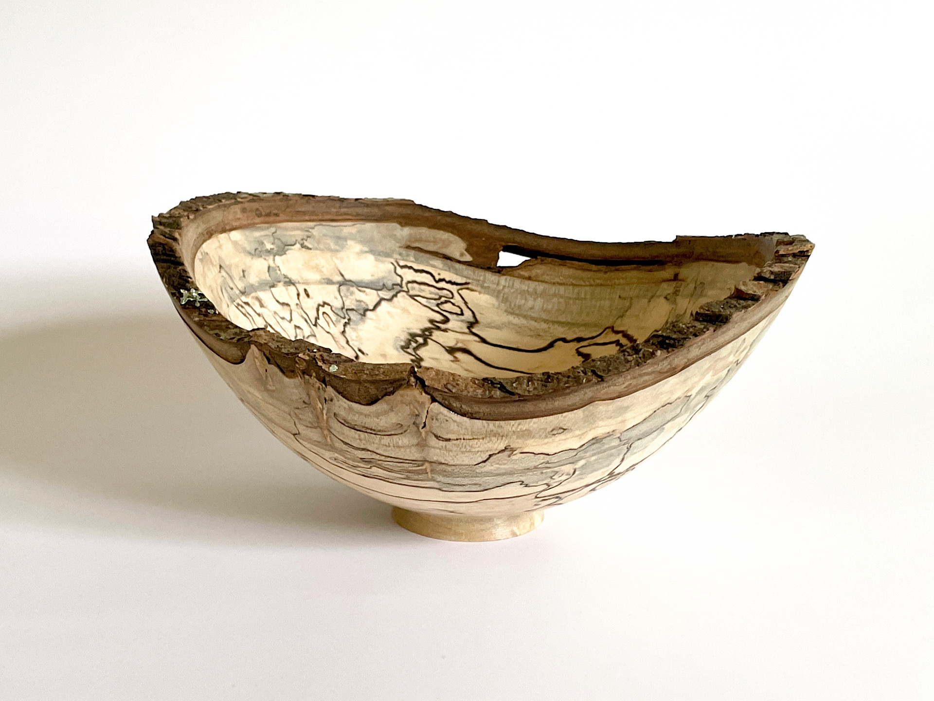 Live edge spalted maple bowl