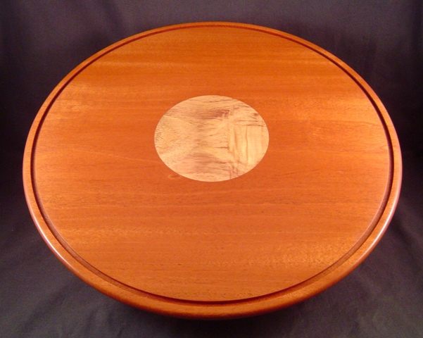 Mahogany and Pecan Cake Plate