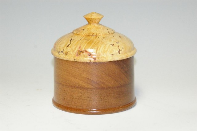 Mahogany/Box Elder burl - lidded box