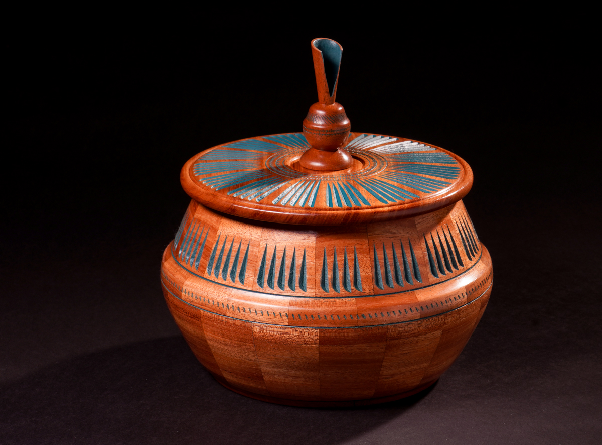 mahogany lidded box