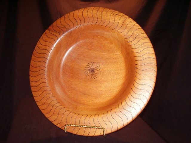 Mahogany Spiraled Platter