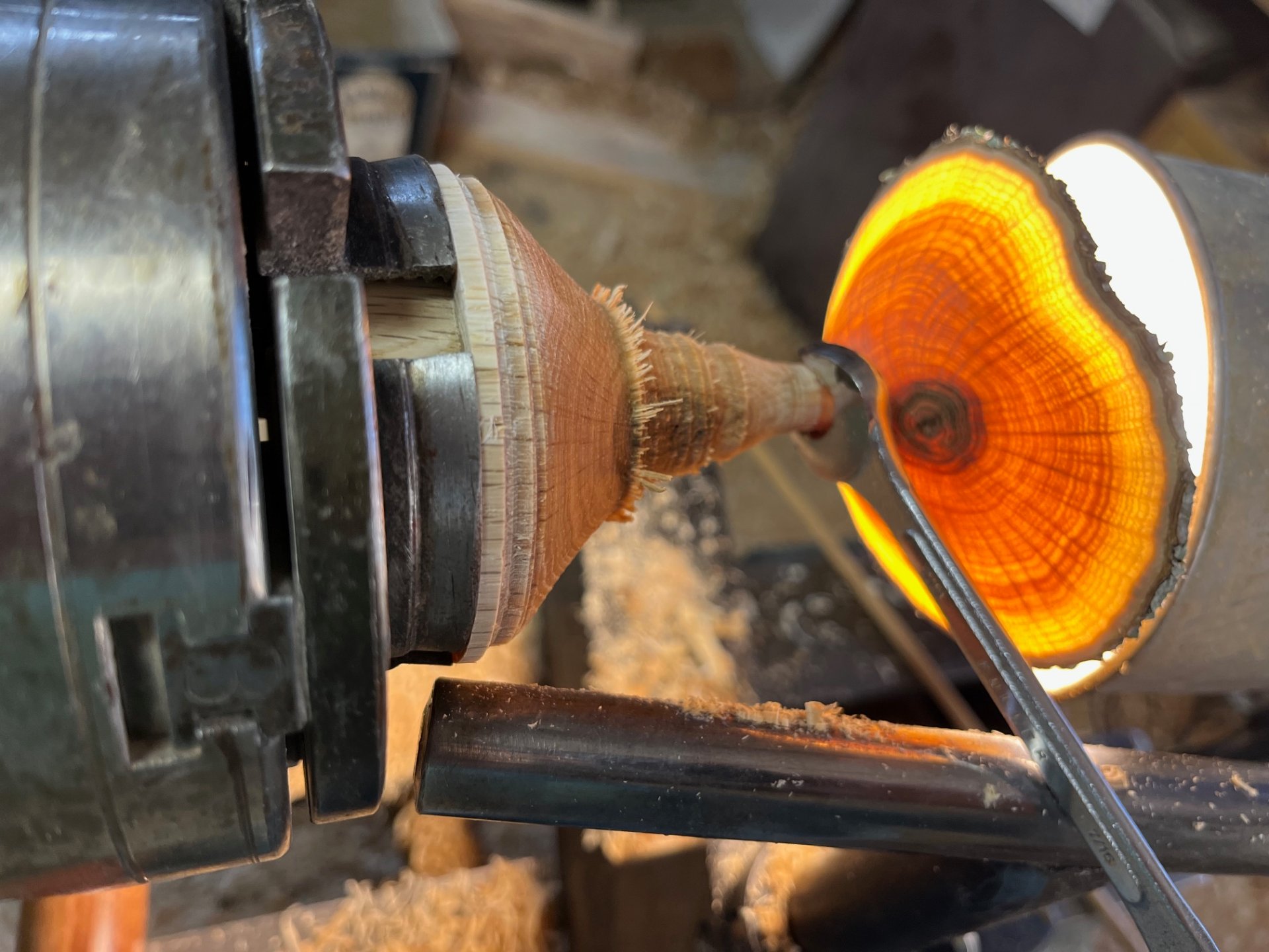 Making the Umbrella for an umbrella ornament.