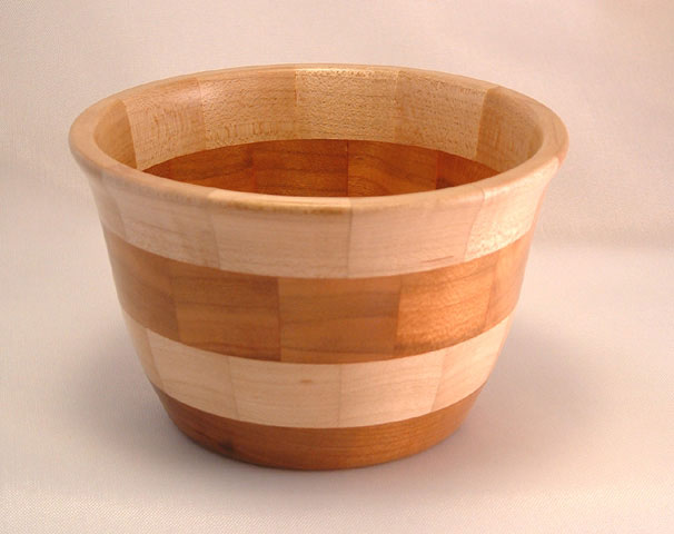 Mape and cherry segmented bowl