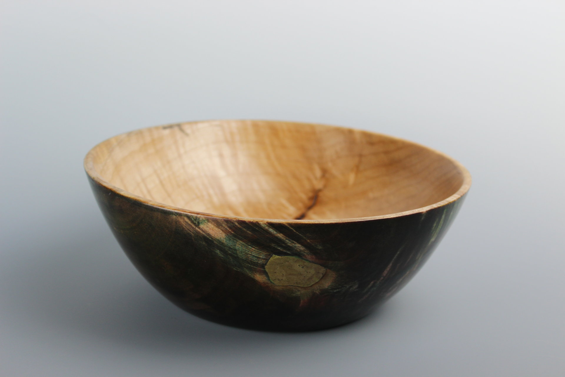 Maple Bowl with metal and color
