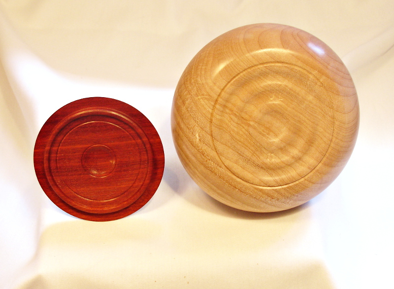 Maple Box w/Bloodwood Top & Maple Finial, 1104-3 Bottoms