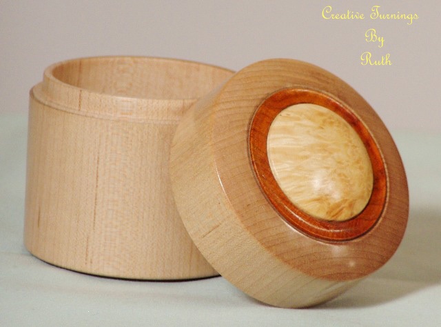 Maple Box with Padauk and Box Elder Burl