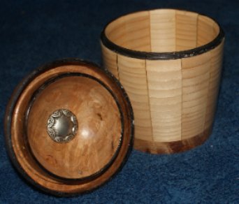 Maple Burl and White Pine Box