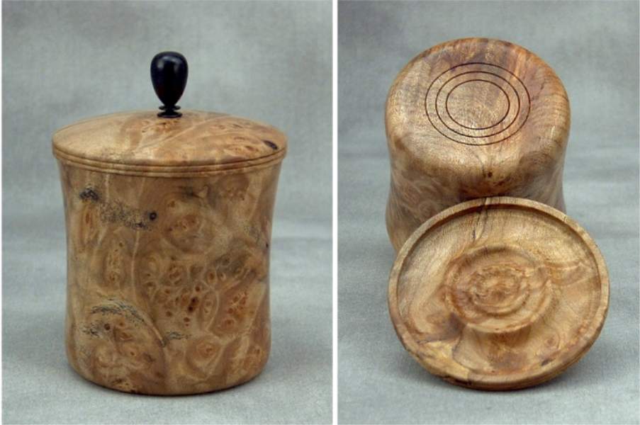 Maple burl/Ebony Box - 399