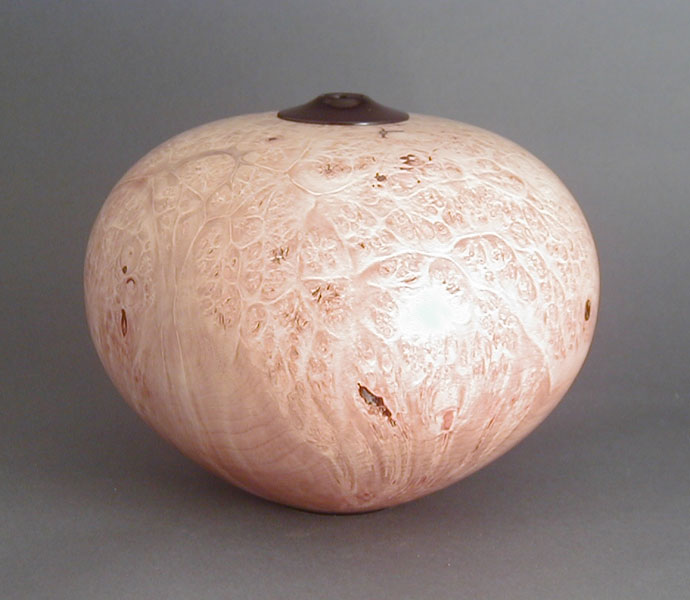 Maple Burl & Ebony Hollow Form