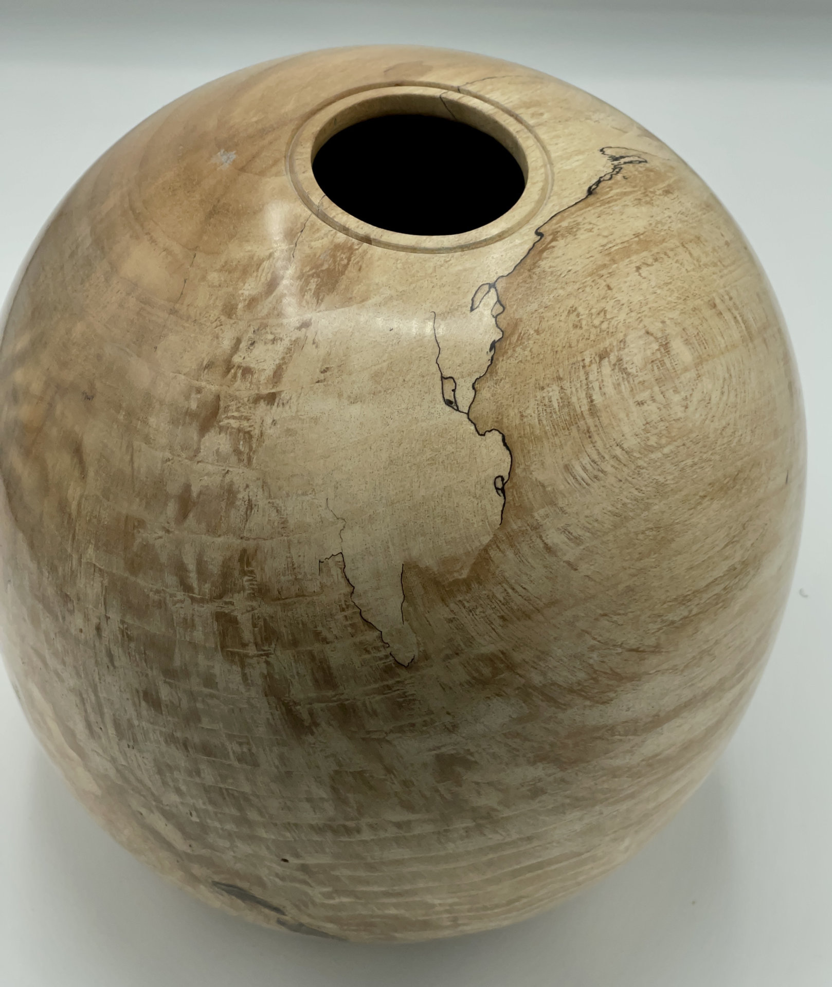 maple burl hollow form.
