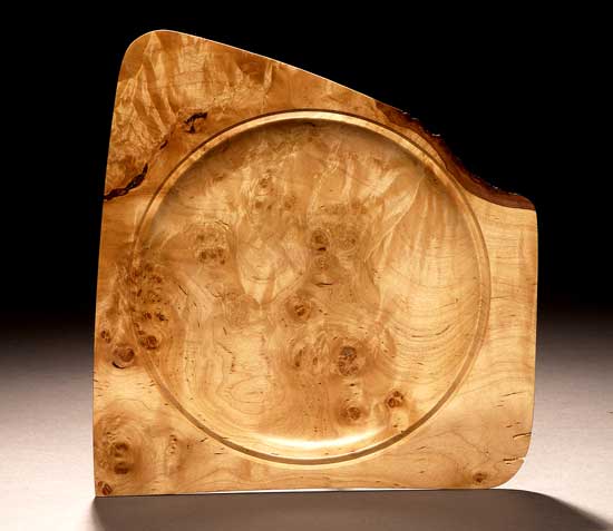 Maple burl platter.