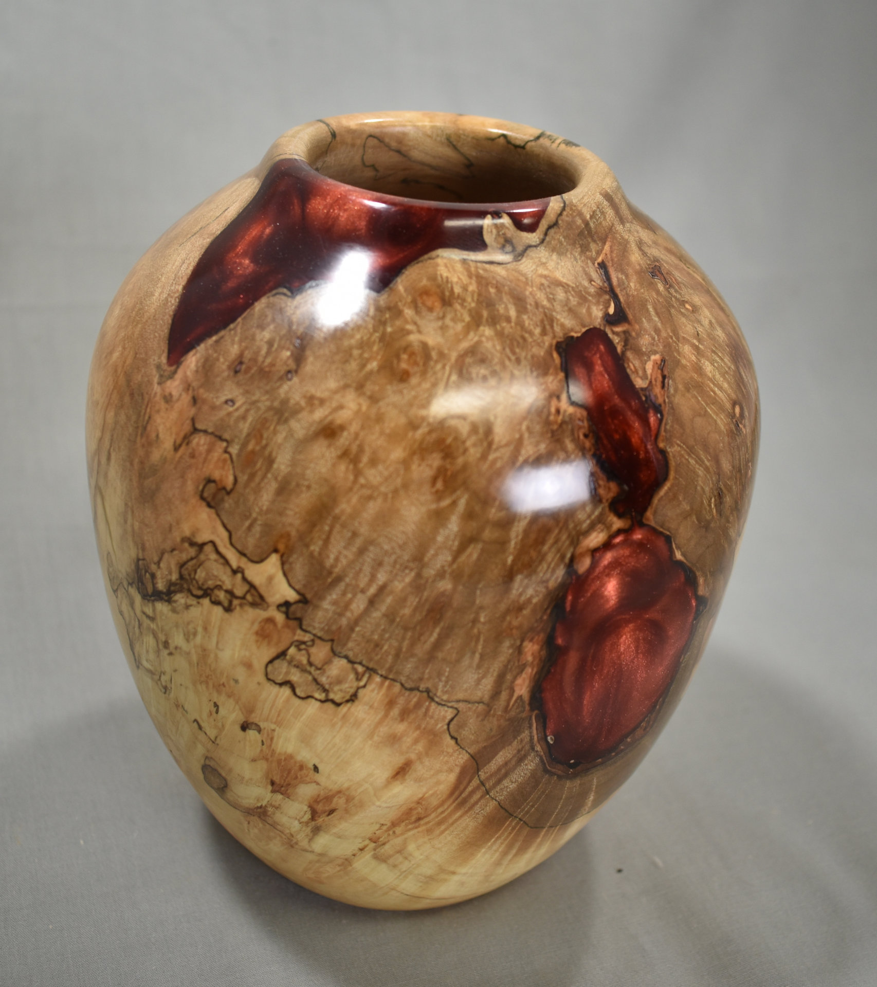 Maple burl with resin/mica fill