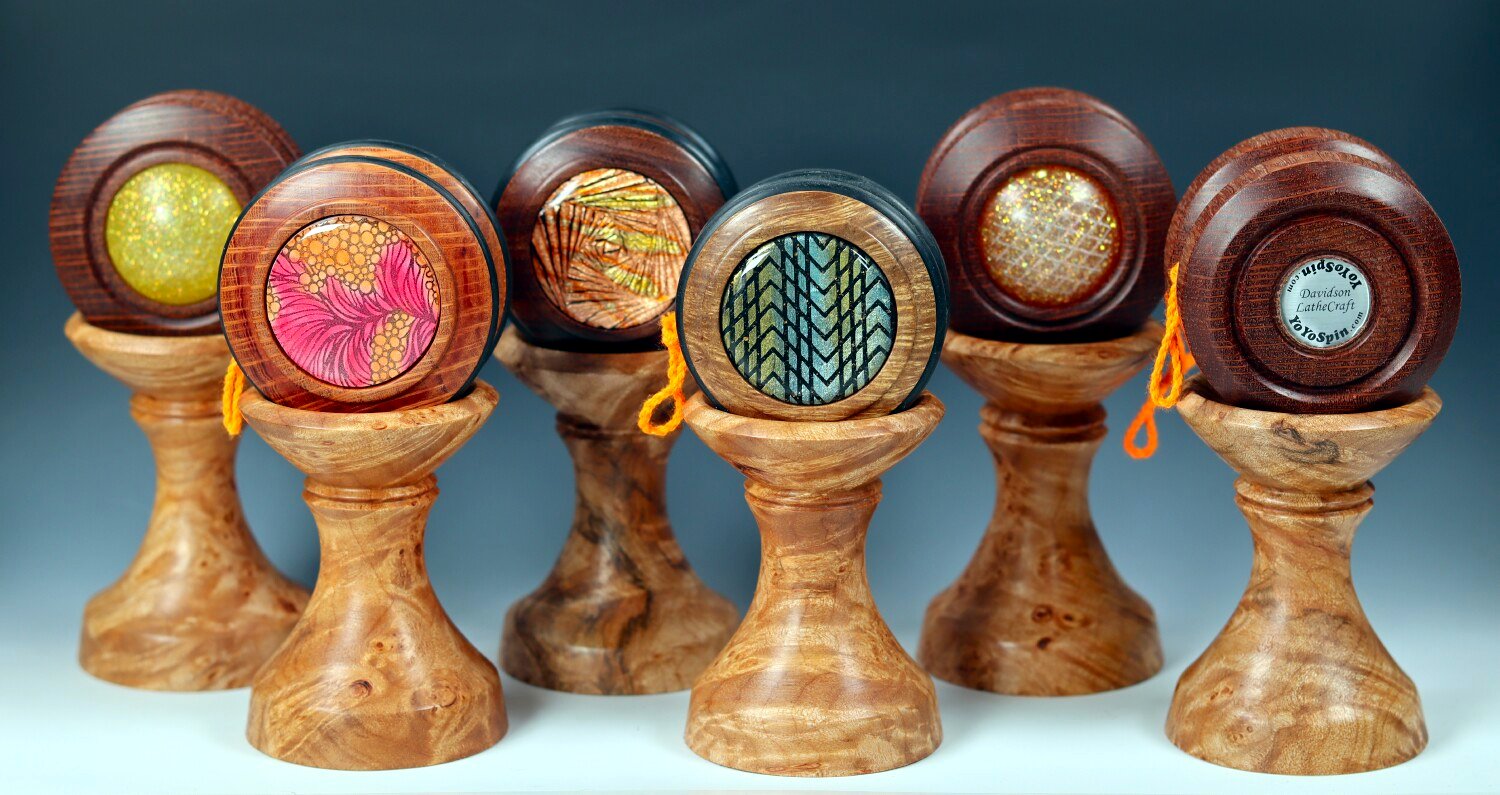 Maple Burl Yo-Yo Displays