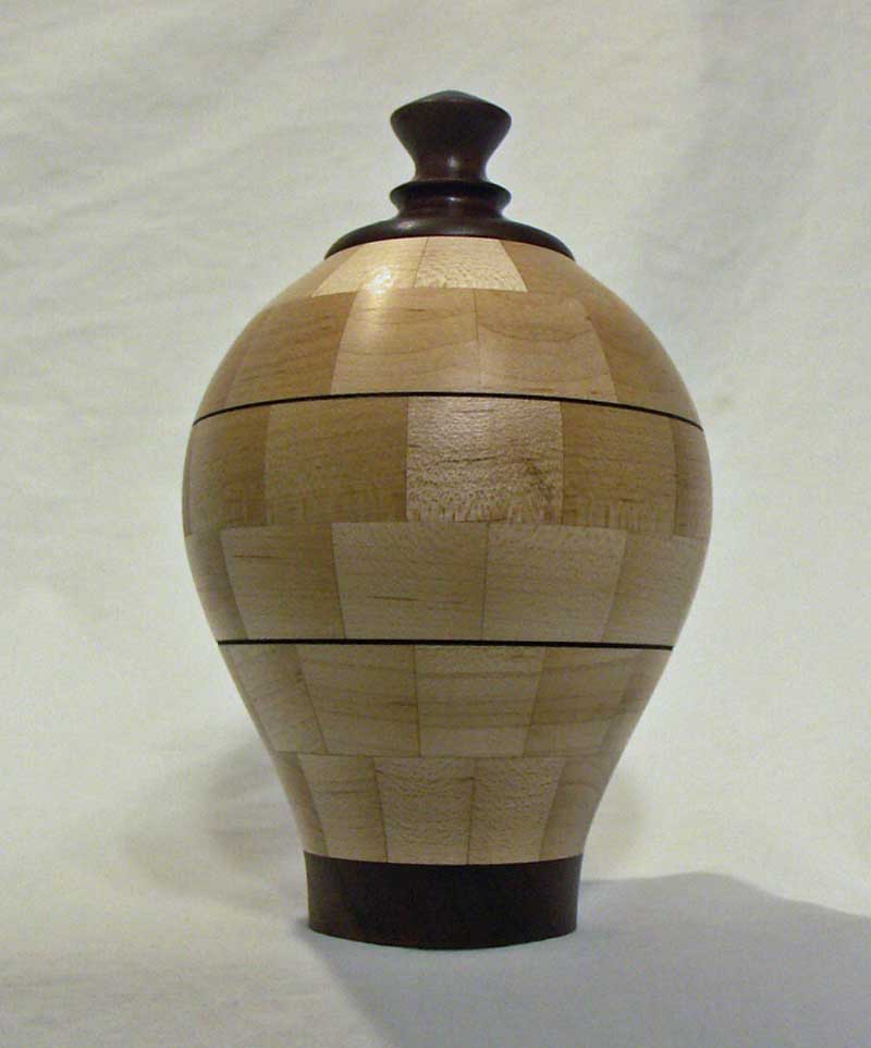 Maple Segmented Vase w/Lid