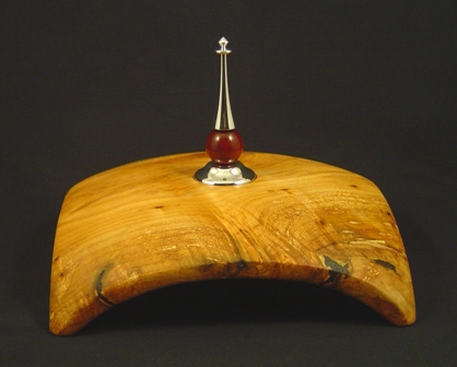 Maple Wing Form with Bloodwood and Aluminum Finial