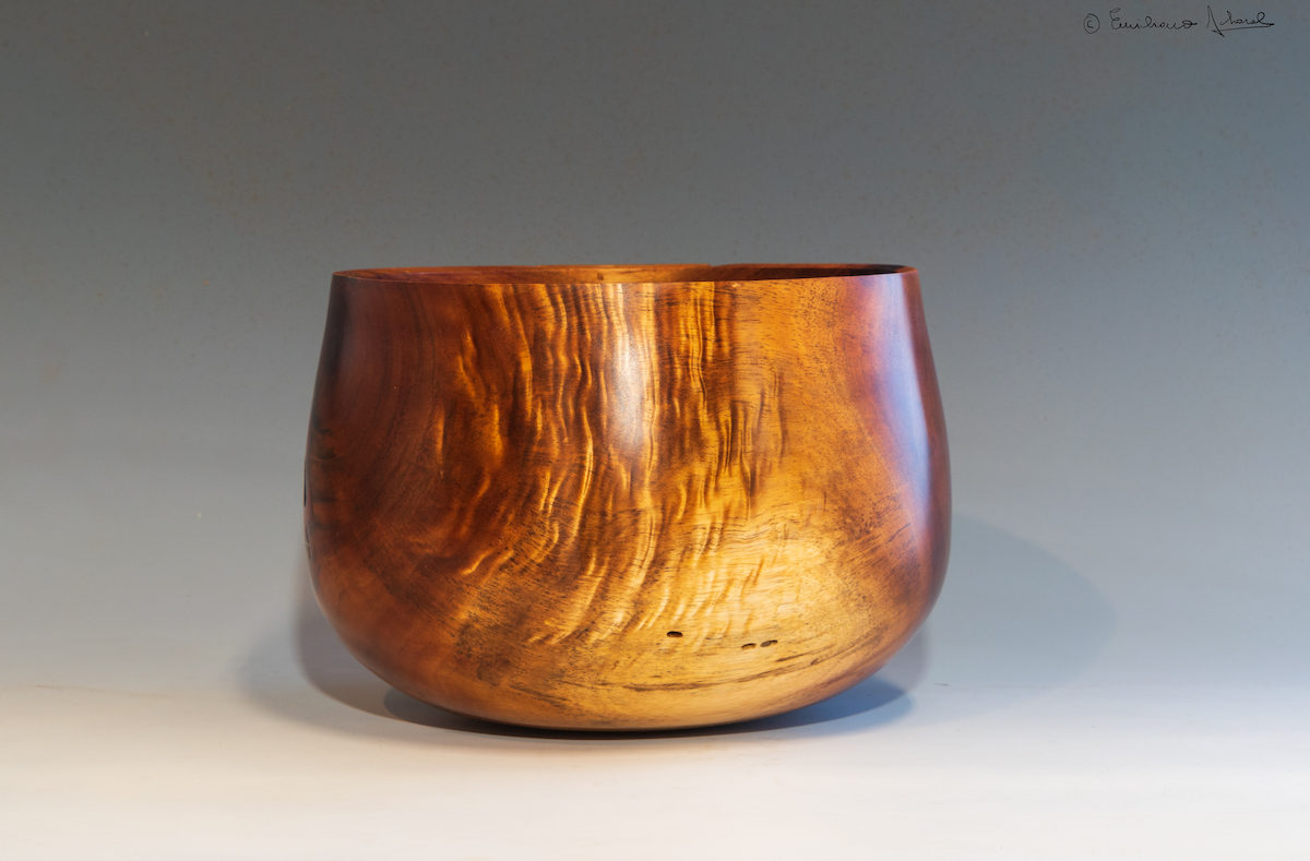 Maui curly Koa calabash