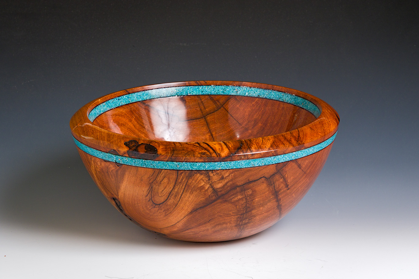Mesquite Bowl with Turquoise