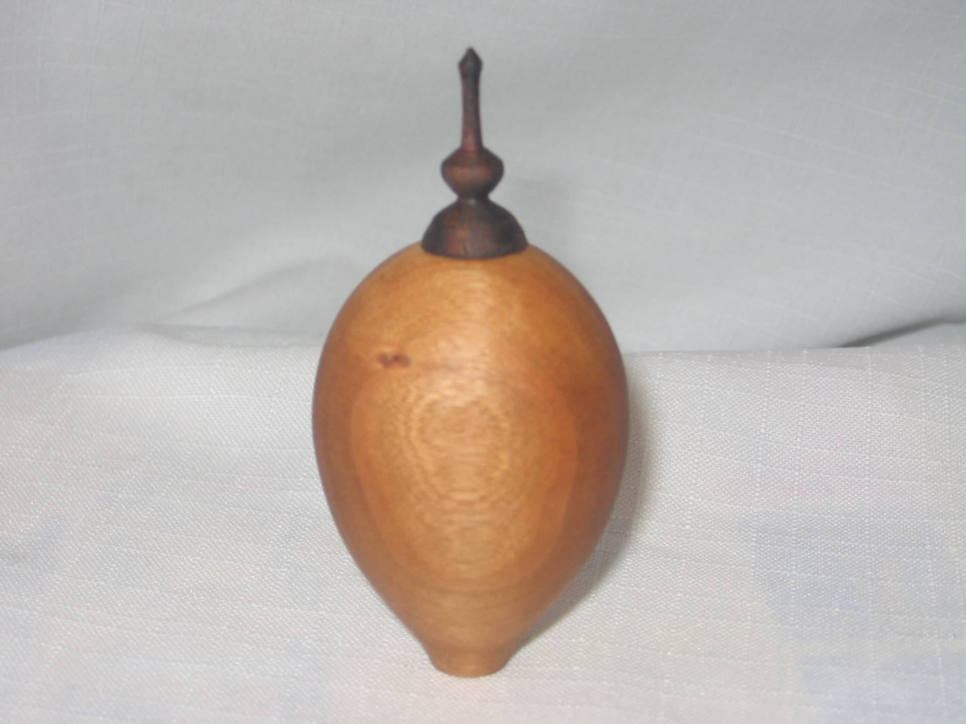 Mini Cherry Hollow Form with Rosewood Finial