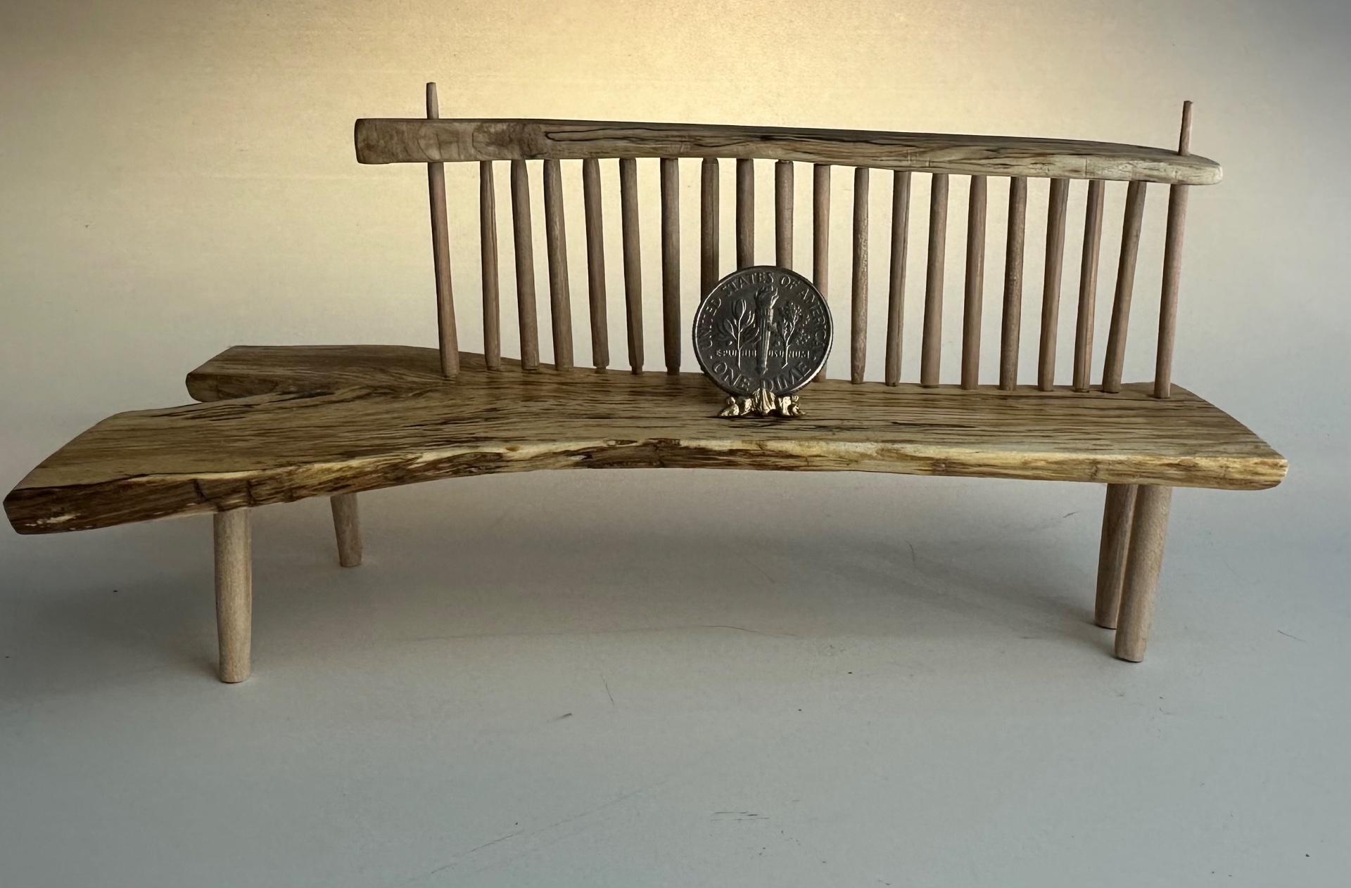 Nakashima style bench 1:12 scale