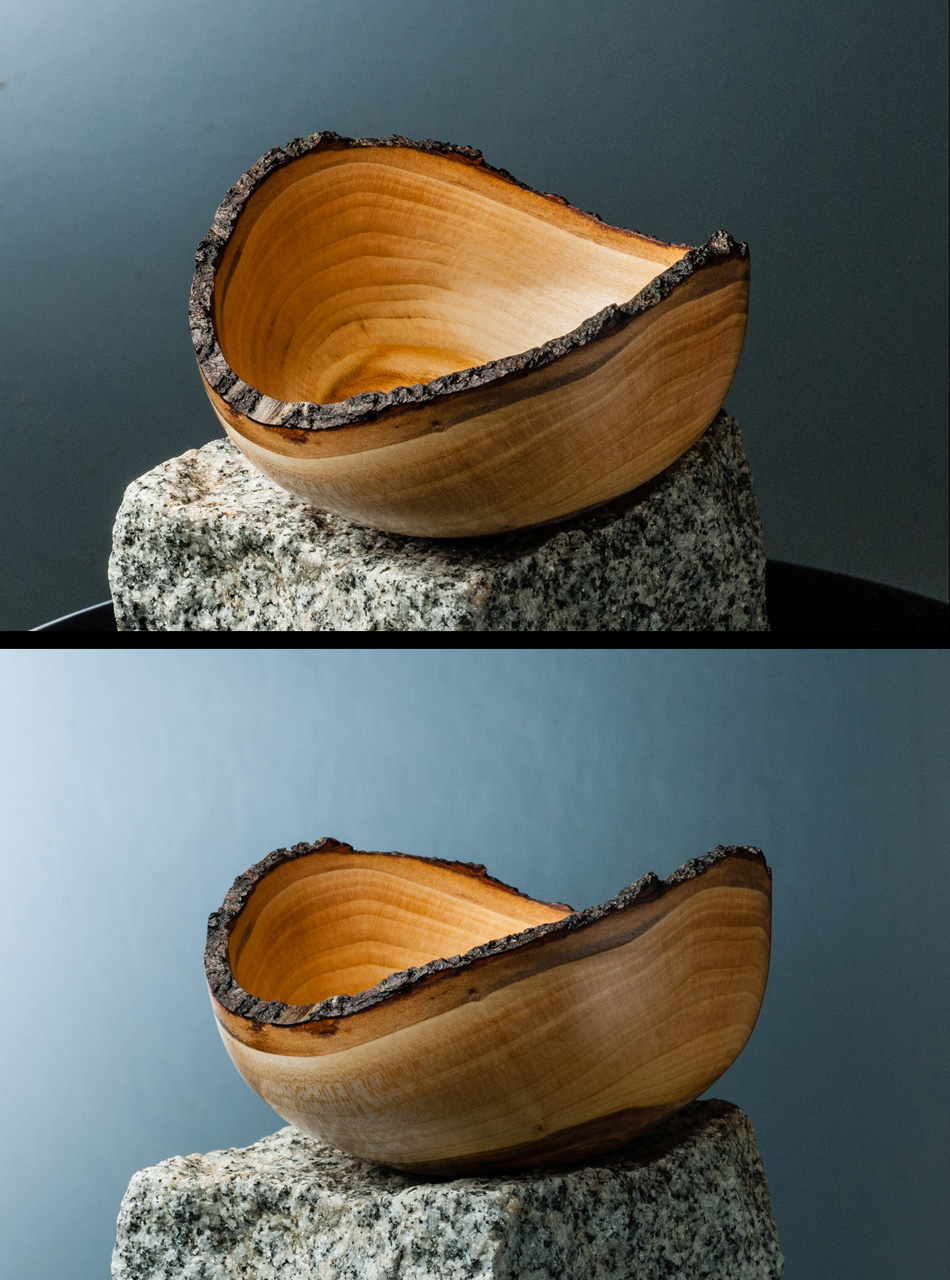 Natural edge apple wood bowl, 5” wide