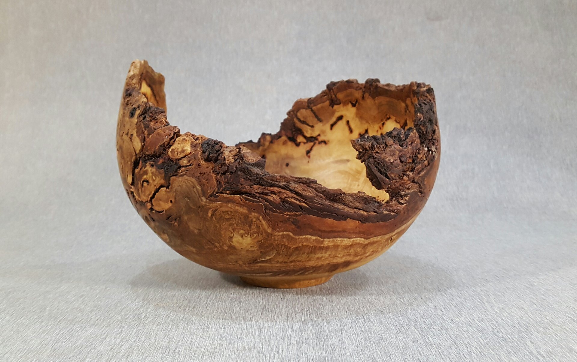 Natural edge blue gum burl