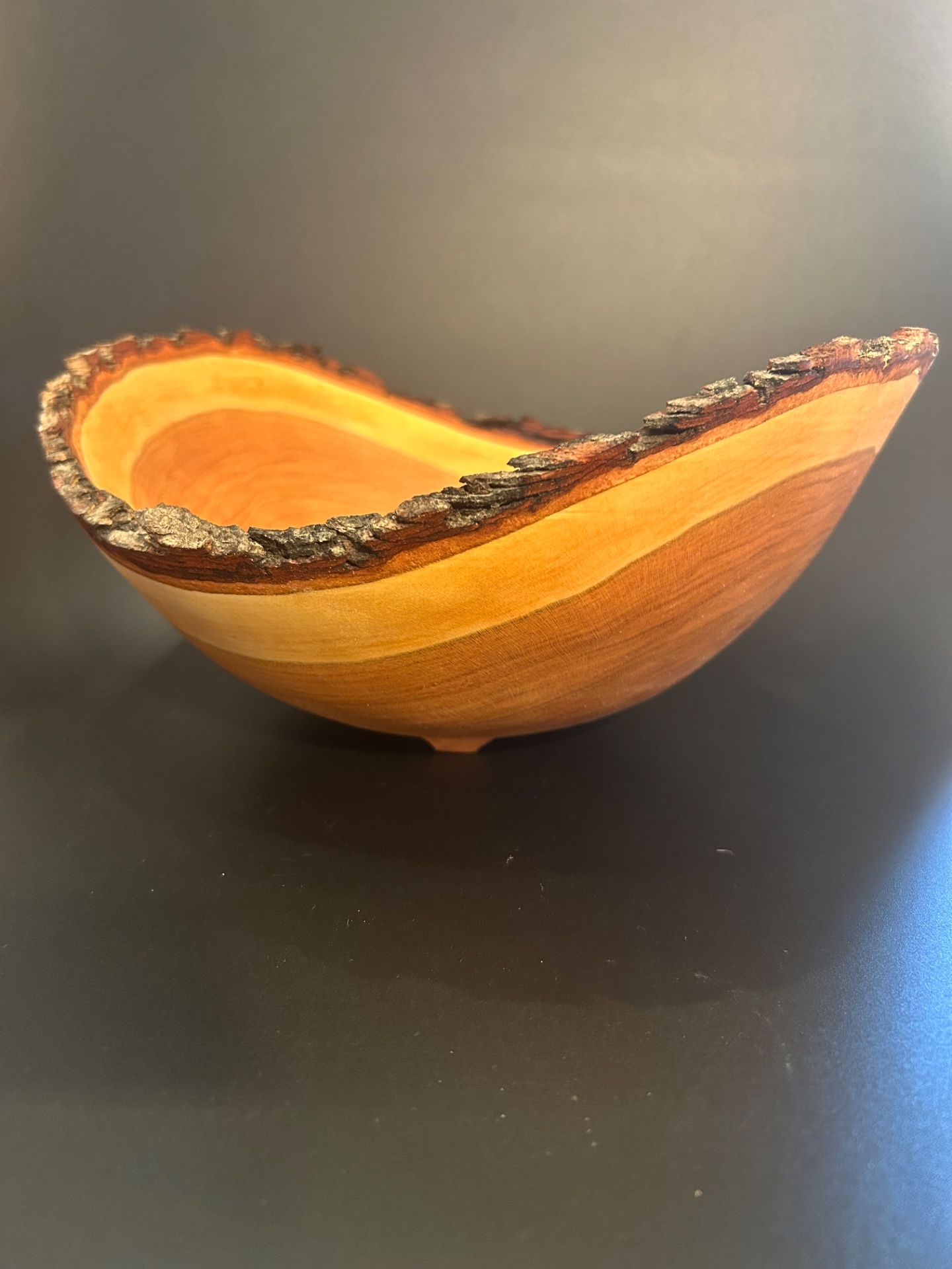 Natural edge cherry bowl - 9”x11”x 5” tall