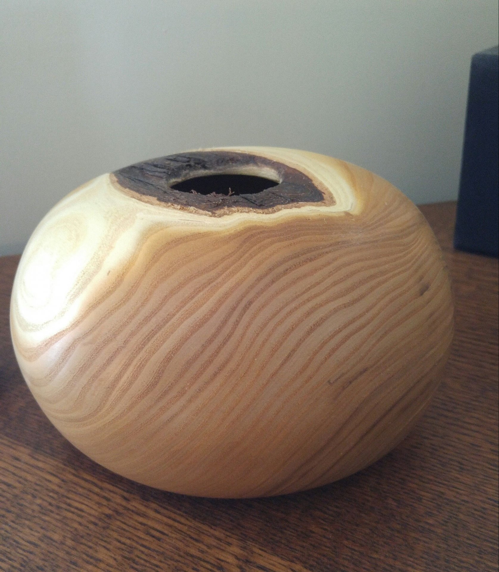 Natural edge hollow form - Russian olive