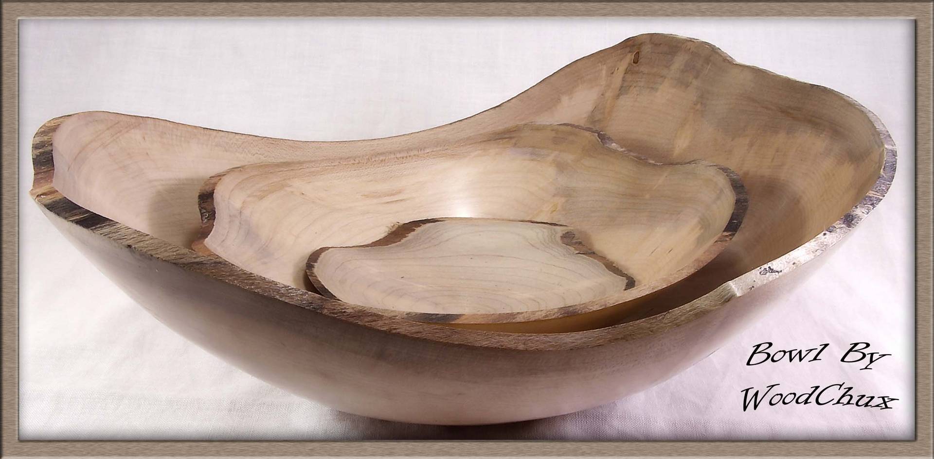 Natural Edge Maple Bowl Set