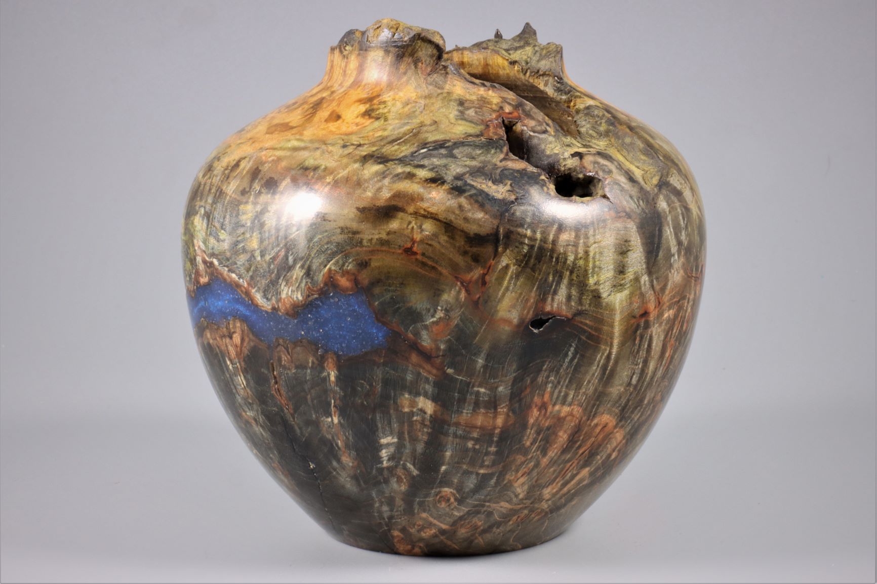Natural edged burl hollow form