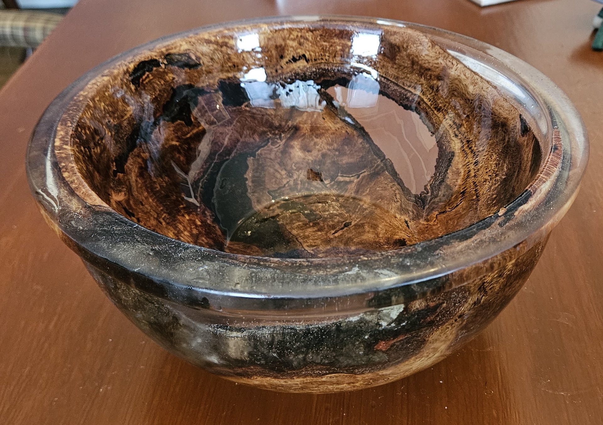 Oak burl bowl