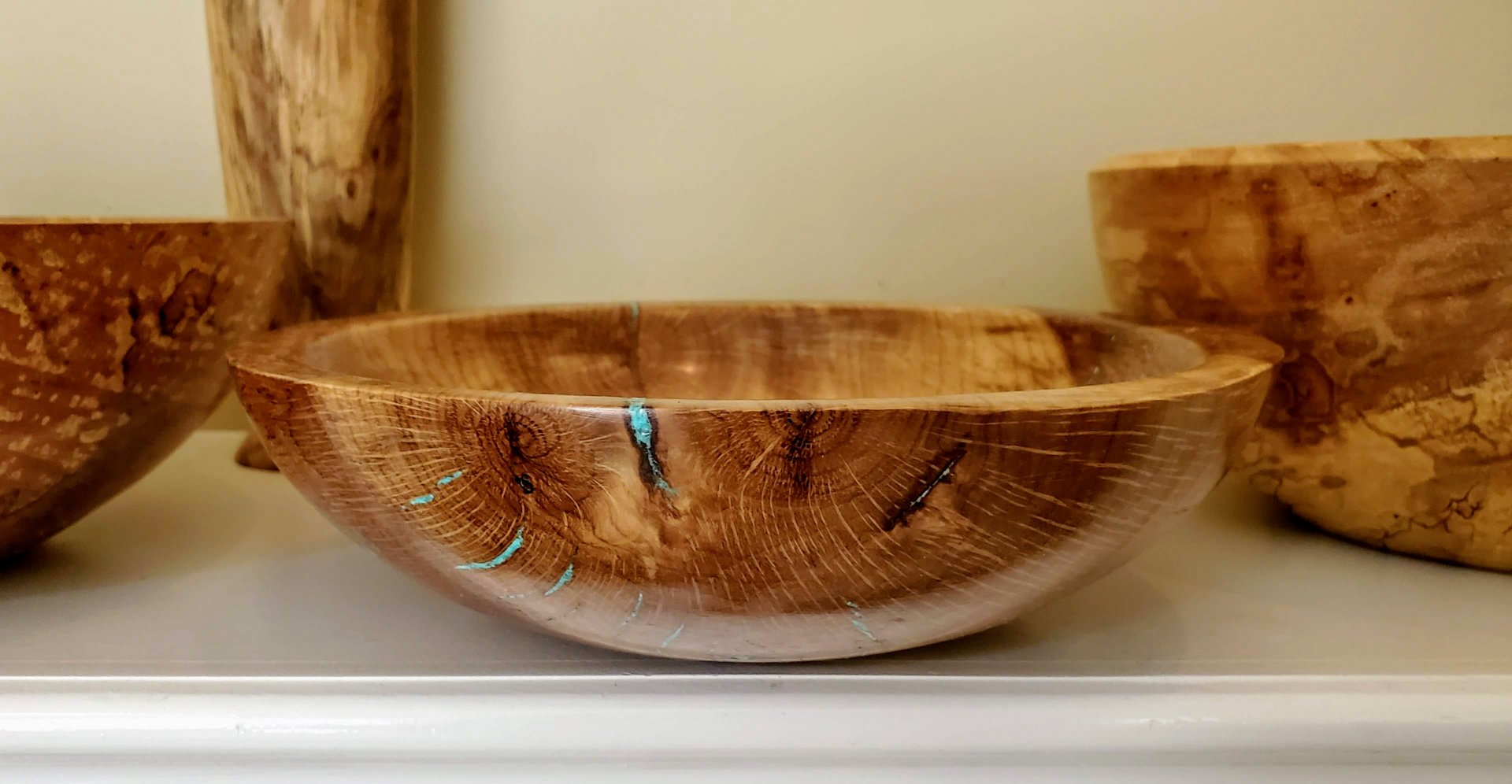 Oak with Turquoise Inlay