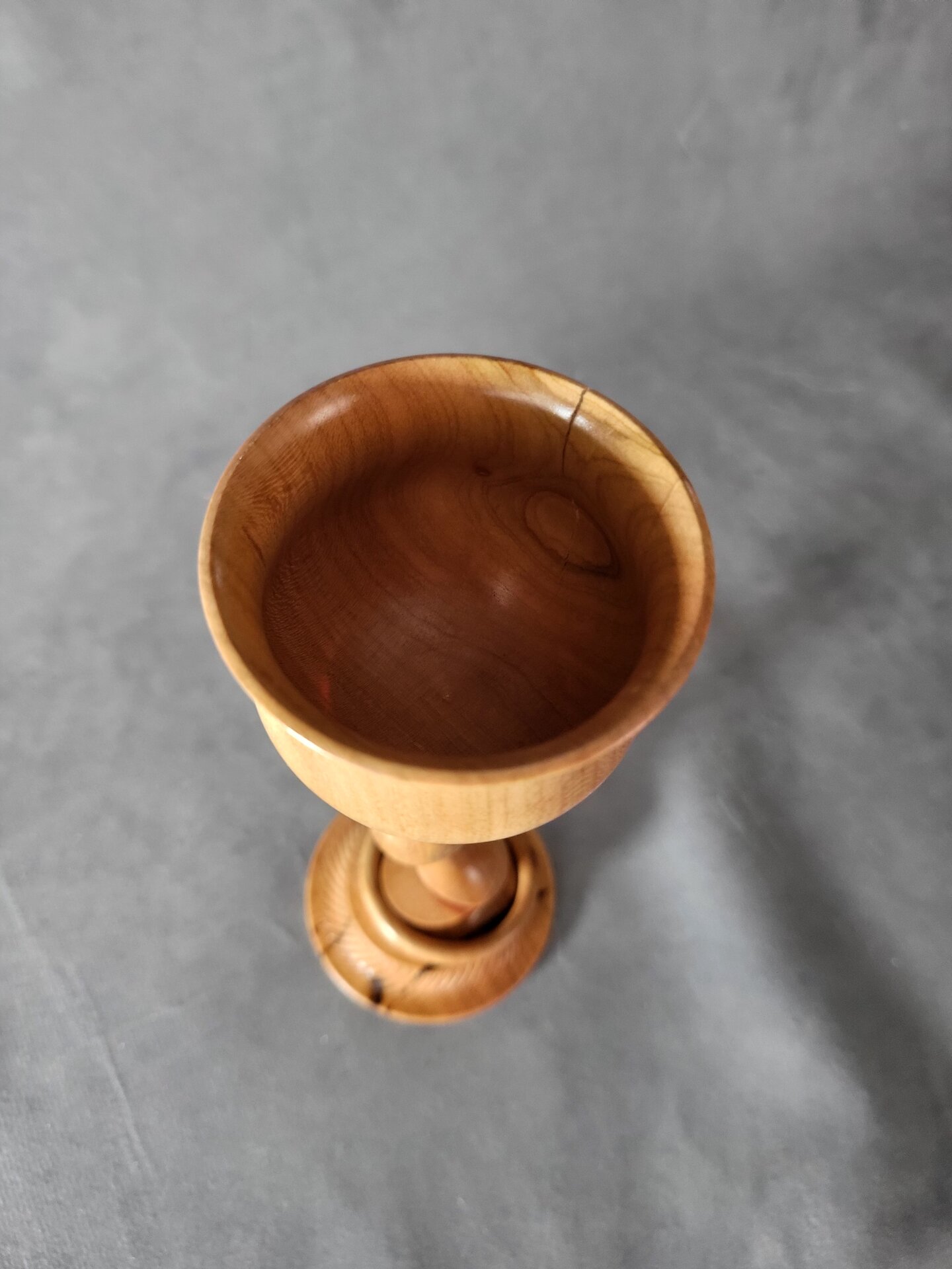 Off center Maple Goblet