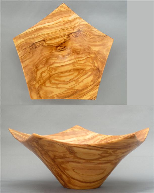 Olive pentagon bowl