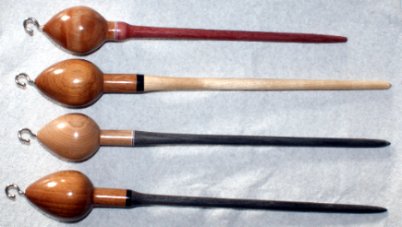 Onion top yarn spindles