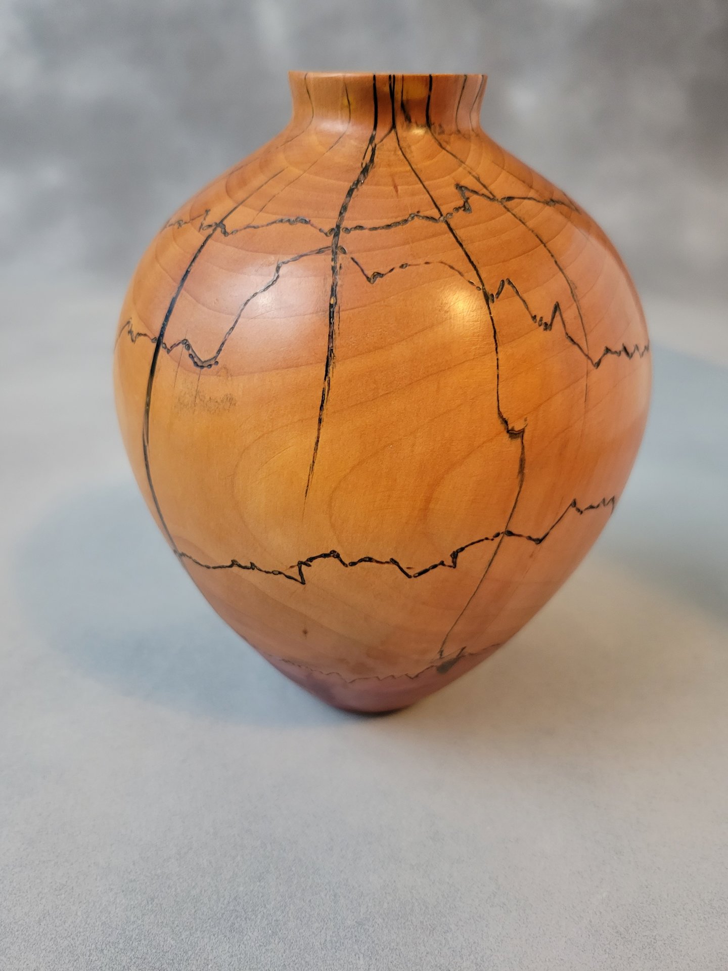 Pear Vase with faux cracking