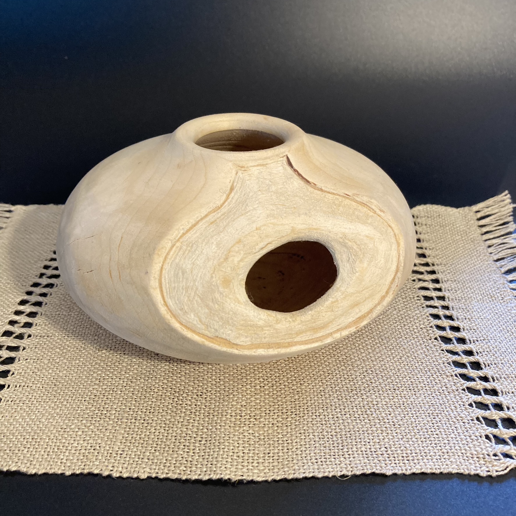 Pierced and textured hollow form