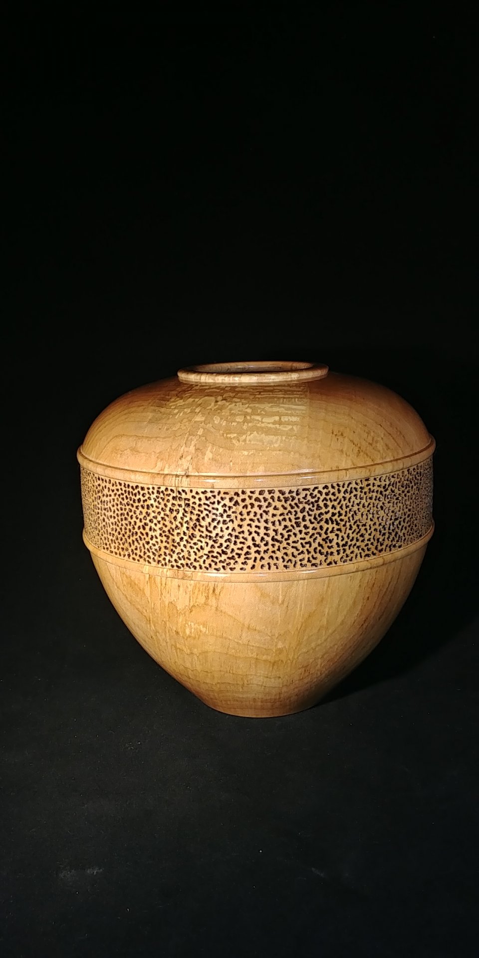 Pierced maple hollow form