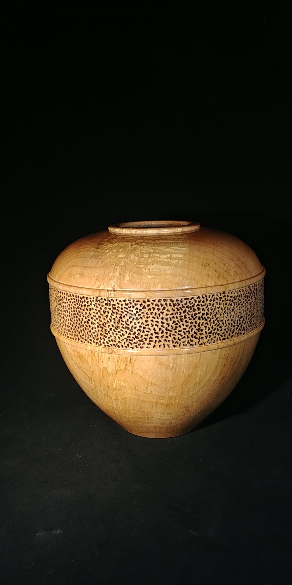 Pierced maple hollow form