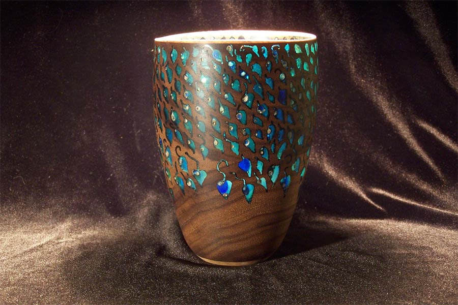 Pierced Walnut Vase - 2nd view