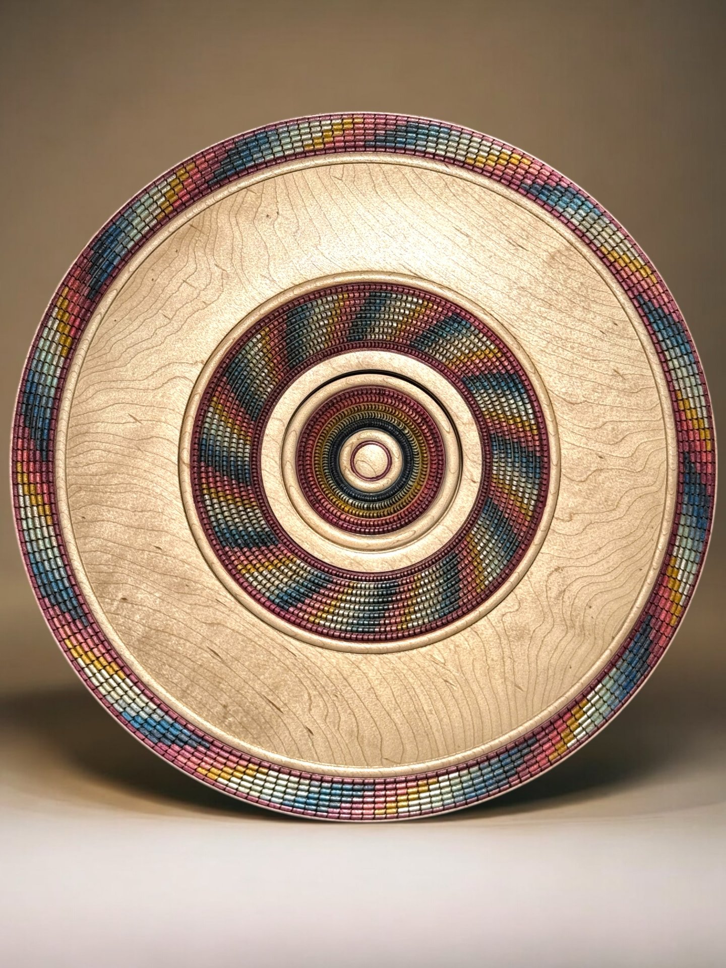 Psychedelic Basket Illusion Platter (back)
