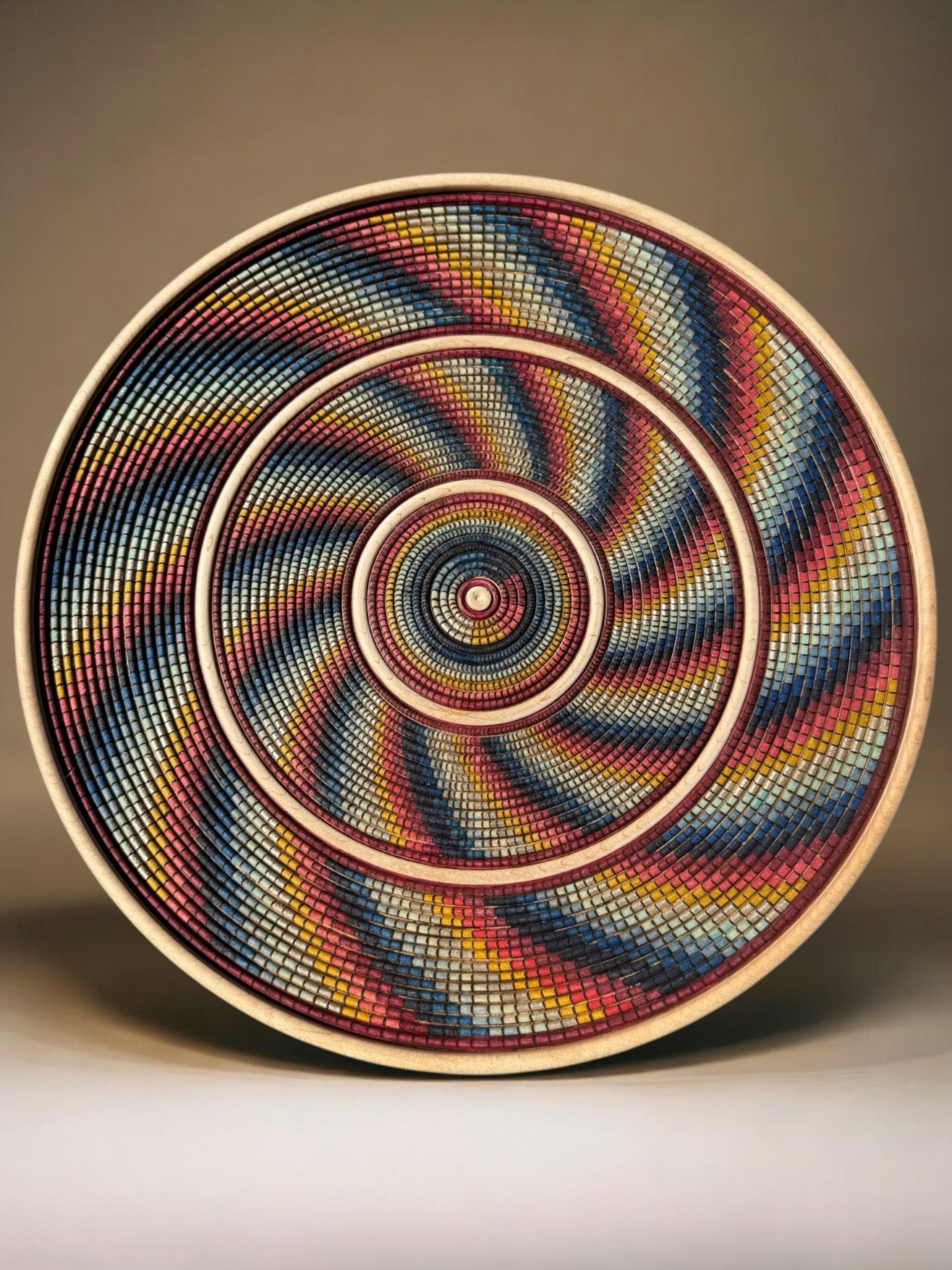 Psychedelic Basket Illusion Platter (front)