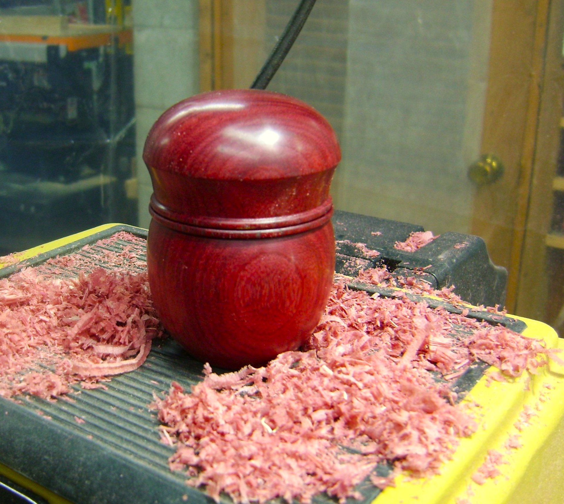 Purple heart lidded box.